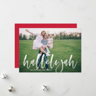 Hallelujah Pinsel-Lettering-Overlay Weihnachtsfoto Feiertagskarte
