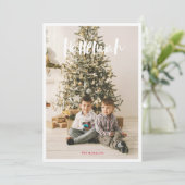 Hallelujah Religious Christmas Foto Card Feiertagskarte (Stehend Vorderseite)