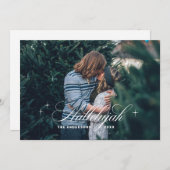 Hallelujah Weihnachten | Elegantes religiöses Foto (Vorne/Hinten)