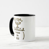 HalleluYah Loise Be YAH Gold Tasse (Vorderseite Links)