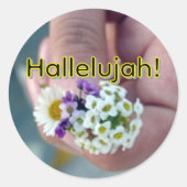 Halleluyah Runder Aufkleber (Vorderseite)