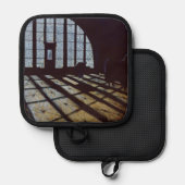 Hallen der Freiheit Ellis Island Topflappen (Vorderseite/Rückseite)