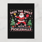 Hallen mit Pickleballs überprüfen Feiertagspostkarte (Vorderseite)