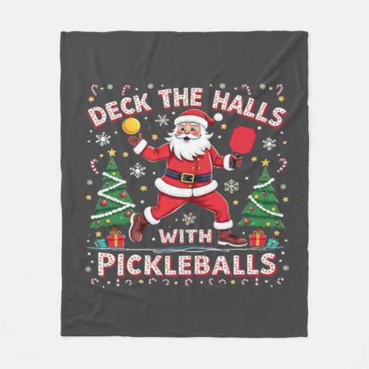 Hallen mit Pickleballs überprüfen Fleecedecke (Vorderseite)