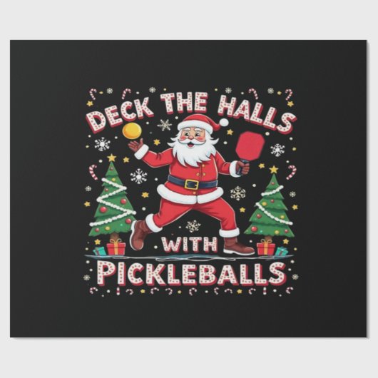 Hallen mit Pickleballs überprüfen Geschenkpapier (Flach)