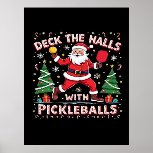 Hallen mit Pickleballs überprüfen Poster (Vorne)