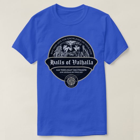 Hallen von Valhalla Wikinger Wikinger T-Shirt (Design vorne)