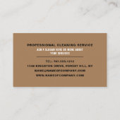 Hallenfußboden, Reinigungsservice Visitenkarte (Rückseite)