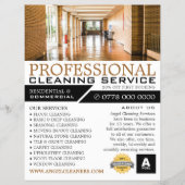 Hallenfußboden, Werbung für Reinigungsdienste Flyer (Vorne)