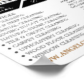 Hallenfußboden, Werbung für Reinigungsdienste Poster (Ecke)