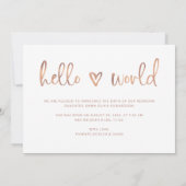 Hallenwelt| Baby Foto Herzerkrankung Ankündigung (Rückseite)