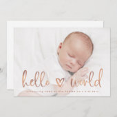 Hallenwelt| Baby Foto Herzerkrankung Ankündigung (Vorne/Hinten)