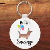 Hallenwurst Dackel Hund Liebhaber Schlüsselanhänger (Vorderseite)