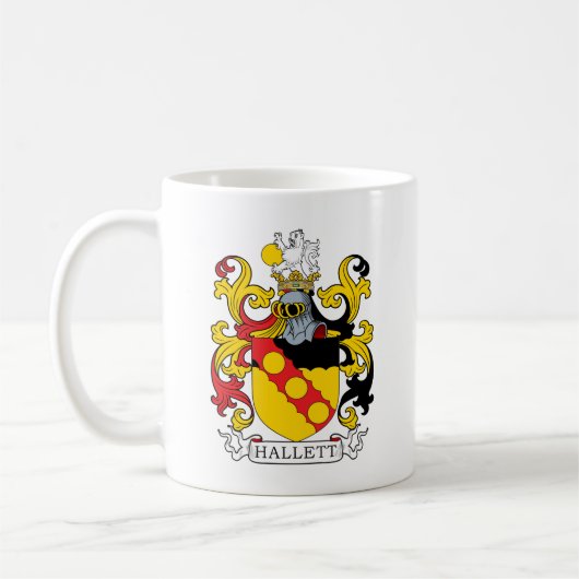 Hallett Familienwappen Kaffeetasse (Links)