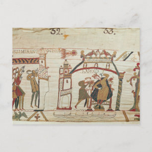 Halleys Comet und Harold empfangen schlechte Nachr Postkarte