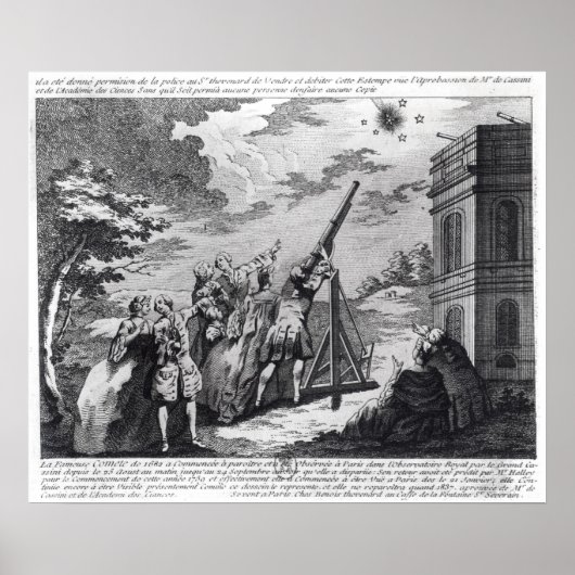 Halleys Komet 1759 von Cassini III Poster (Vorne)
