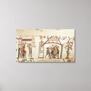 Halleys Komet und Harold, die schlechte Leinwanddruck