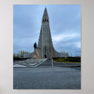 Hallgrimskirkja Church Reykjavik Island Foto Poster