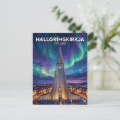 Hallgrímskirkja Island Postkarte (Stehend Vorderseite)