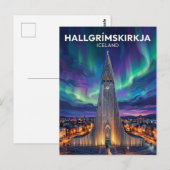 Hallgrímskirkja Island Postkarte (Vorne/Hinten)