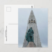 Hallgrimskirkja Kirche, Reykjavik, Island. Postkarte (Vorne/Hinten)