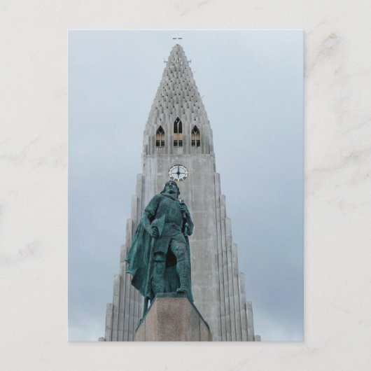 Hallgrimskirkja Kirche, Reykjavik, Island. Postkarte (Vorderseite)