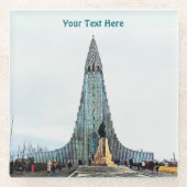 Hallgrímskirkja, Reykjavik Glasuntersetzer (Vorderseite)