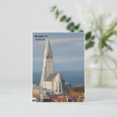 Hallgrímskirkja, Reykjavik, Island Postkarte (Stehend Vorderseite)