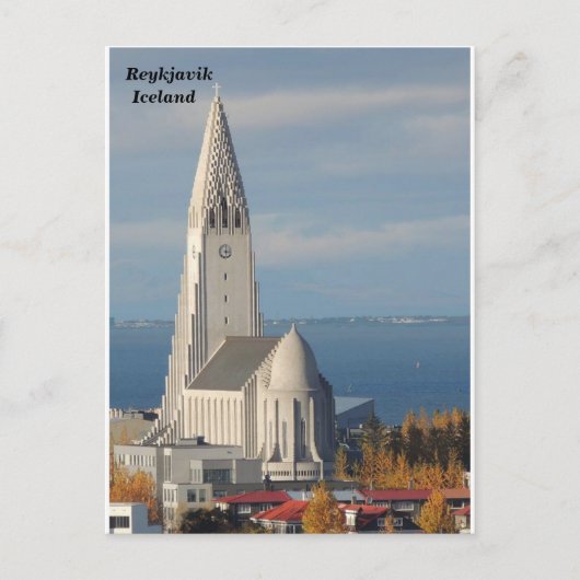 Hallgrímskirkja, Reykjavik, Island Postkarte (Vorderseite)