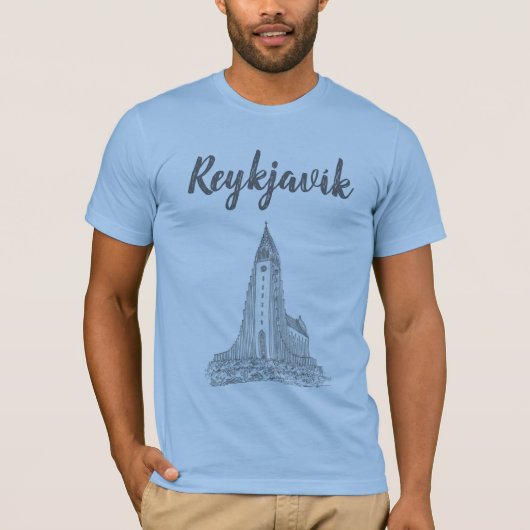 Hallgrímskirkja, Reykjavík, Island T-Shirt (Vorderseite)