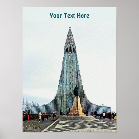 Hallgrímskirkja, Reykjavik Poster (Vorne)