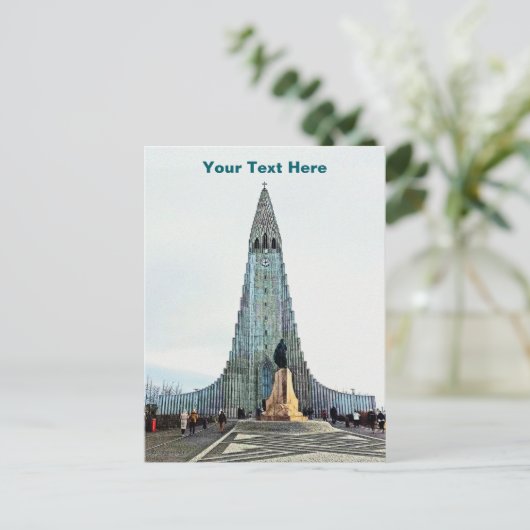 Hallgrímskirkja, Reykjavik Postkarte (Stehend Vorderseite)