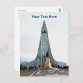 Hallgrímskirkja, Reykjavik Postkarte (Vorne/Hinten)