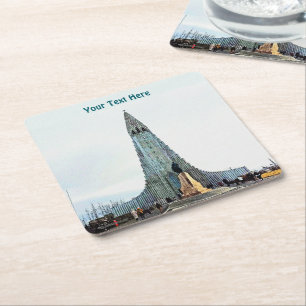 Hallgrímskirkja, Reykjavik Rechteckiger Pappuntersetzer