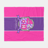 Hallie Buchstabe H Name bedeutet Schildpink lila Fleecedecke (Vorderseite (Horizontal))