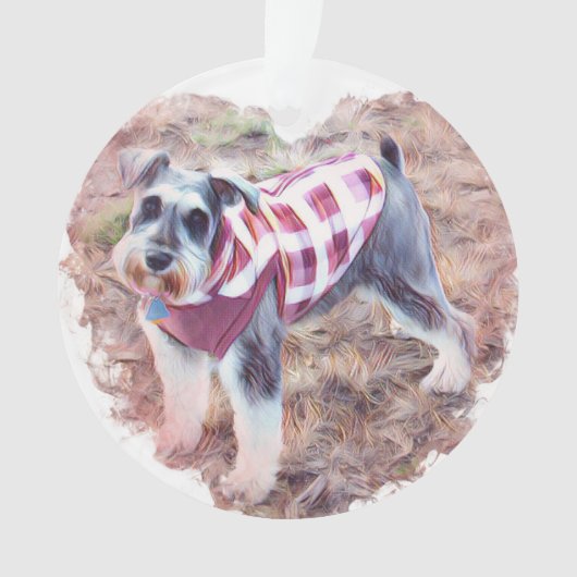 Hallies Verzierung, MiniSchauzer Ornament (Vorderseite)