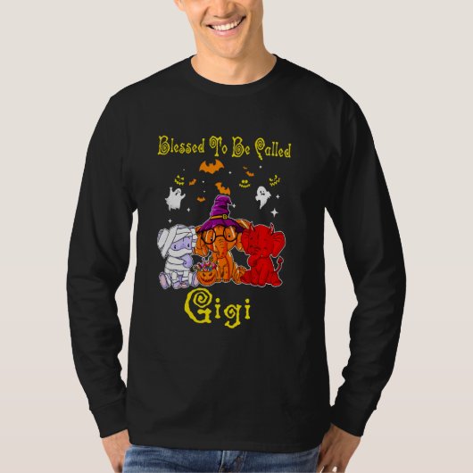 Hallloween gesegnet, als Gigi-Elefanten bezeichnet T-Shirt (Vorderseite)