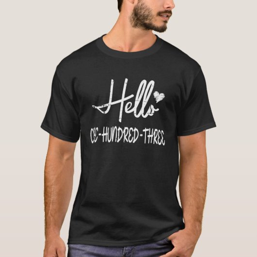 Hallo 103 Drei Niedliche Herzwende 103. B T-Shirt (Vorderseite)