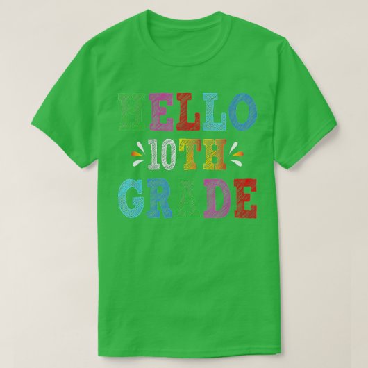 Hallo 10. Grade Funny Back to School Geschenke Hal T-Shirt (Design vorne)