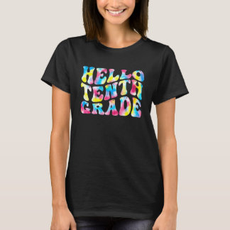 Hallo 10. Zehnter Klassenlehrer Zurück zur Schule  T-Shirt