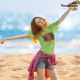 Hallo 13 Tropisch Vintag Retro Sommer Geburtstag T-Shirt