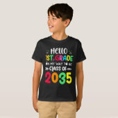 Hallo 1. Klasse auf meinem Weg, um Klasse von 2035 T-Shirt (Vorne ganz)