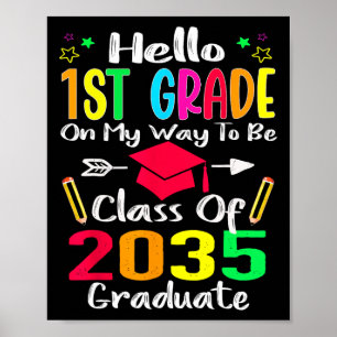 Hallo 1. Klasse zurück zur Schule im Jahr 2035 wac Poster