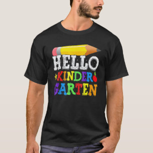 Hallo 1. Tag im Kindergarten Zurück zur Schule Leh T-Shirt
