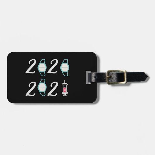 Hallo 2021 Auf Wiedersehen 2020 - Es ist endlich v Gepäckanhänger (Vorderseite horizontal)