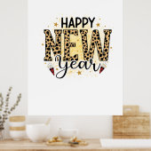 Hallo 2022 Glücklicher Neujahrsvorsprung Poster (Küche)