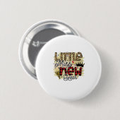 Hallo 2022 Kleine Miss Neujahr Button (Vorne & Hinten)
