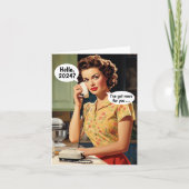 Hallo, 2024: Got News für Sie Retro Neujahr Karte (Vorderseite)