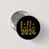 Hallo 2024 Neues Jahr Button (Vorne & Hinten)