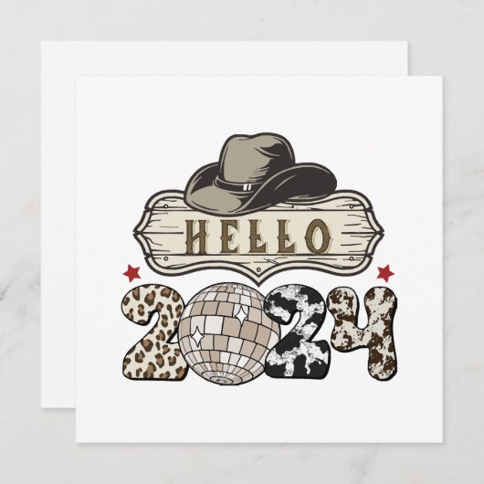 Hallo 2024 Western Einladung (Vorne/Hinten)